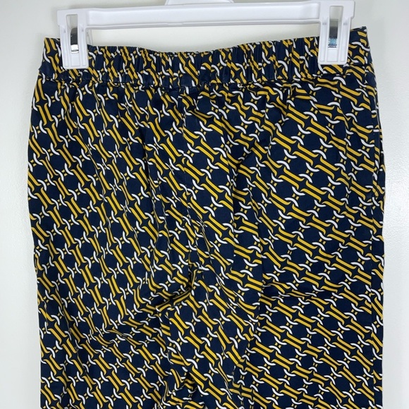 Boden Glorious British Style Stretch Waist Chain Link Print Pants | Size US 2P - Picture 5 of 6